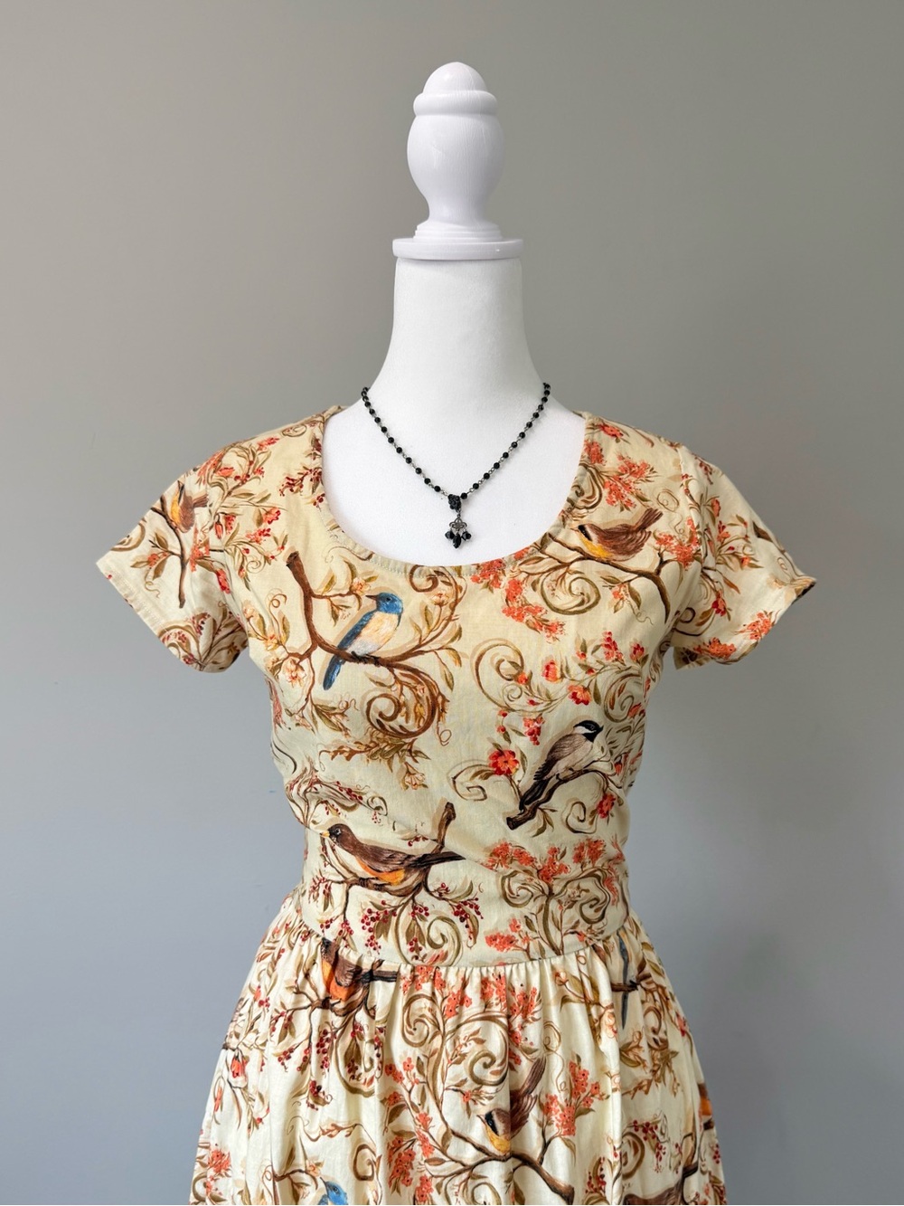 Vintage Retro Cottagecore Bird Dress - Picture 3 of 6
